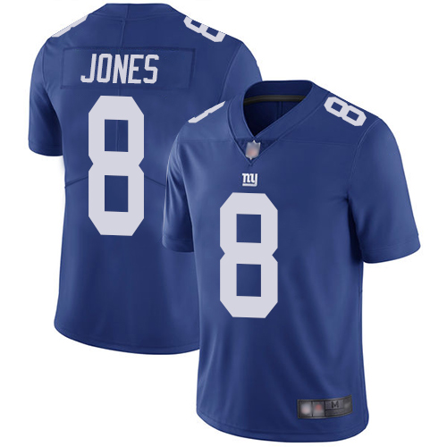 Men New York Giants #8 Jones Blue Nike Vapor Untouchable Limited Player NFL Jerseys